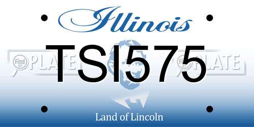 TSI575 Illinois License Plate