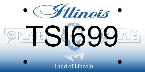 TSI699 Illinois License Plate