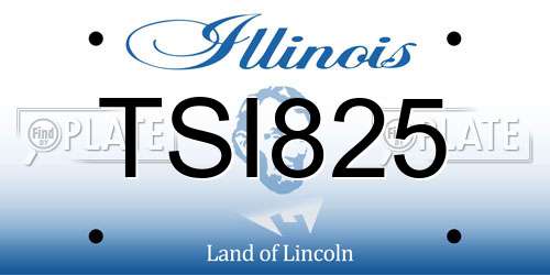 TSI825 Illinois License Plate