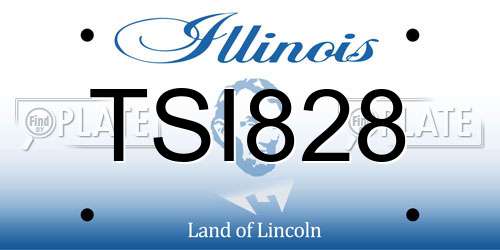 TSI828 Illinois License Plate