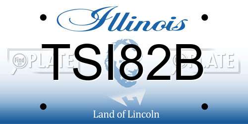TSI82B Illinois License Plate