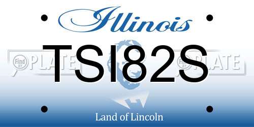 TSI82S Illinois License Plate
