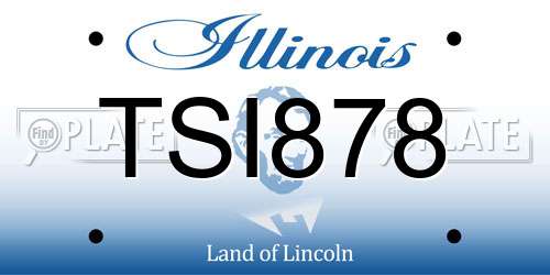 TSI878 Illinois License Plate