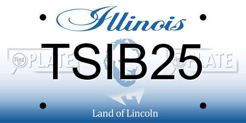 TSIB25 Illinois License Plate
