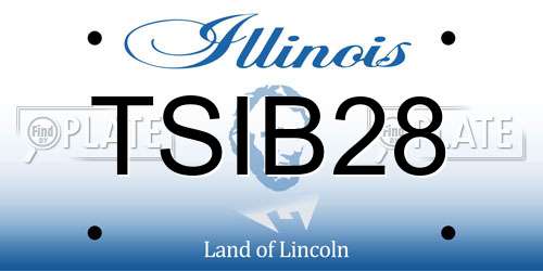 TSIB28 Illinois License Plate
