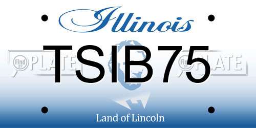 TSIB75 Illinois License Plate