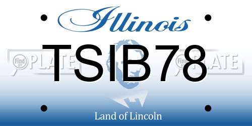 TSIB78 Illinois License Plate