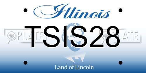 TSIS28 Illinois License Plate