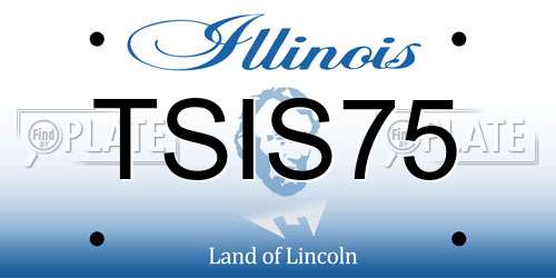 TSIS75 Illinois License Plate