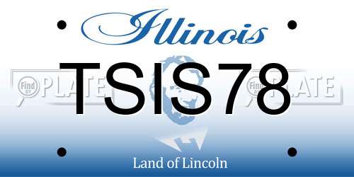 TSIS78 Illinois License Plate