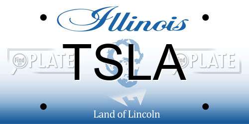 TSLA Illinois License Plate