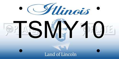TSMY10 Illinois License Plate
