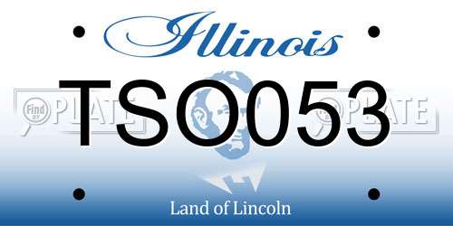 TSO053 Illinois License Plate