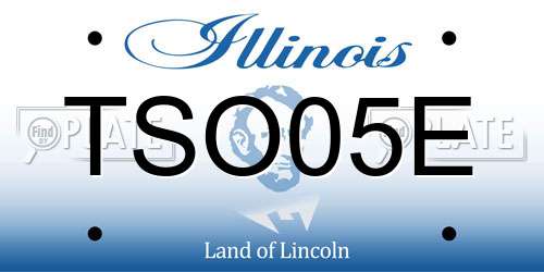 TSO05E Illinois License Plate
