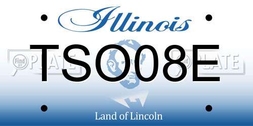 TSO08E Illinois License Plate