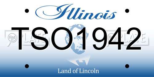 TSO1942 Illinois License Plate