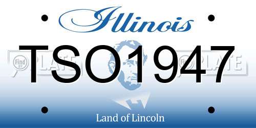 TSO1947 Illinois License Plate