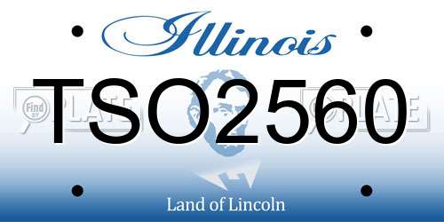 TSO2560 Illinois License Plate