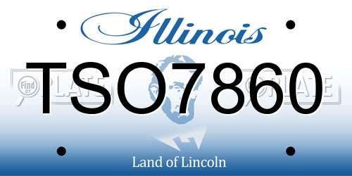 TSO7860 Illinois License Plate