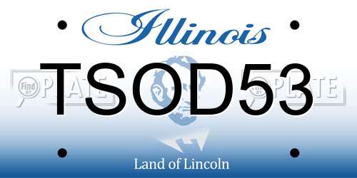 TSOD53 Illinois License Plate