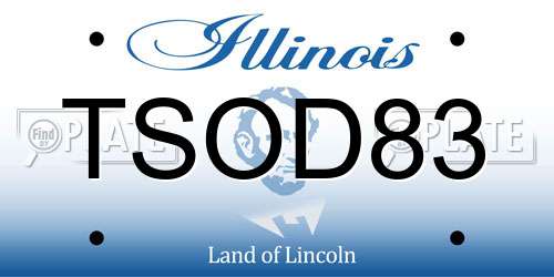 TSOD83 Illinois License Plate