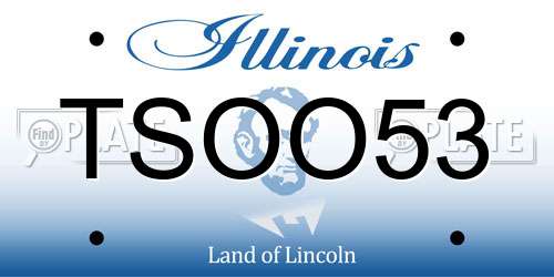 TSOO53 Illinois License Plate