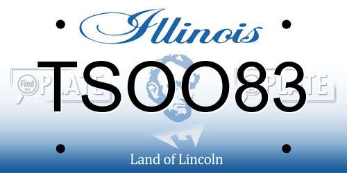 TSOO83 Illinois License Plate