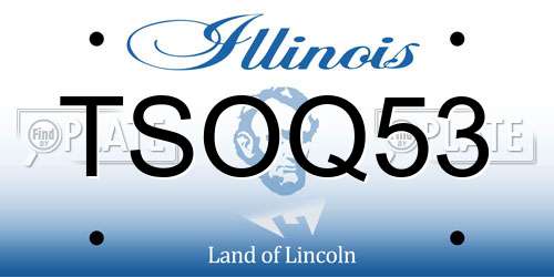 TSOQ53 Illinois License Plate