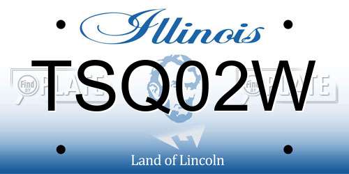 TSQ02W Illinois License Plate