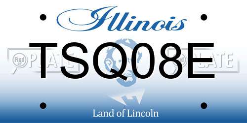 TSQ08E Illinois License Plate
