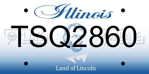 TSQ2860 Illinois License Plate