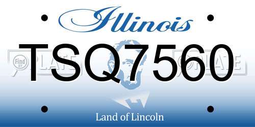 TSQ7560 Illinois License Plate