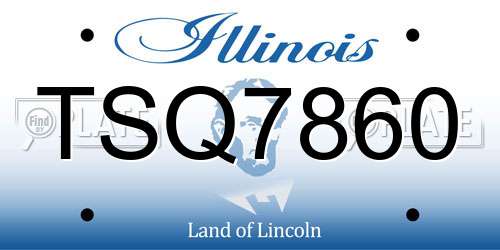 TSQ7860 Illinois License Plate