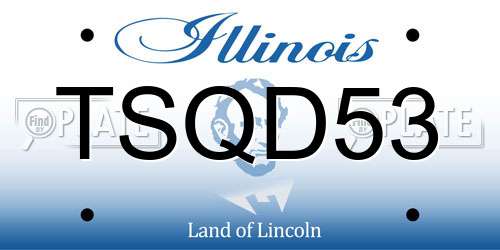 TSQD53 Illinois License Plate