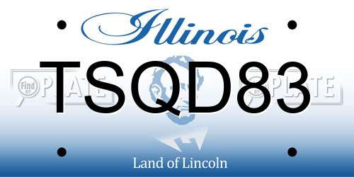 TSQD83 Illinois License Plate