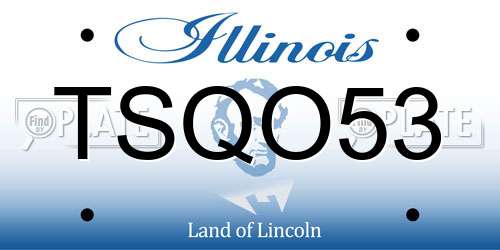 TSQO53 Illinois License Plate