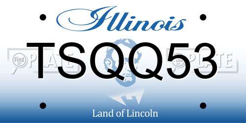 TSQQ53 Illinois License Plate