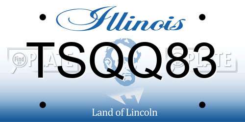 TSQQ83 Illinois License Plate