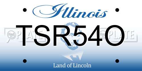 TSR54O Illinois License Plate