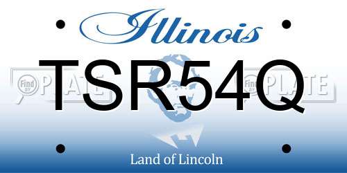 TSR54Q Illinois License Plate