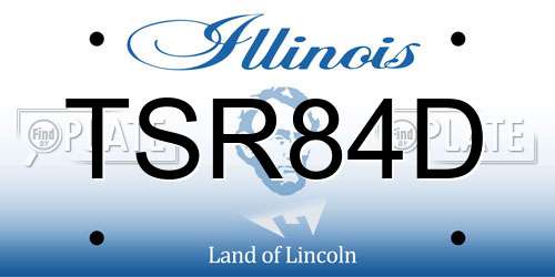 TSR84D Illinois License Plate