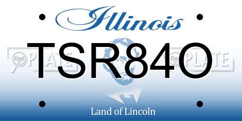 TSR84O Illinois License Plate