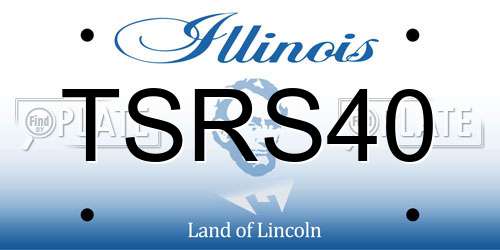 TSRS40 Illinois License Plate