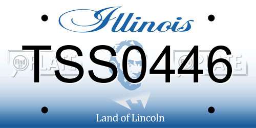 TSS0446 Illinois License Plate