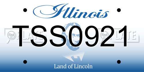 TSS0921 Illinois License Plate