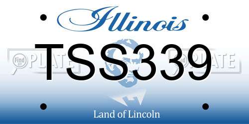 TSS339 Illinois License Plate