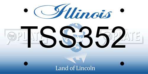 TSS352 Illinois License Plate