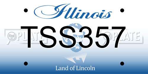 TSS357 Illinois License Plate