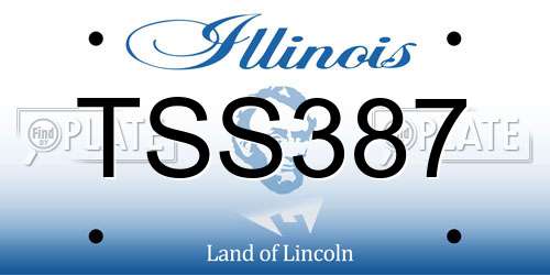 TSS387 Illinois License Plate