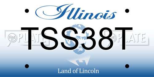 TSS38T Illinois License Plate